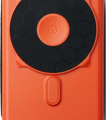 RIDGE Magnetic Power Bank Battery Pack 10,000mAh - Fast Charging, Compatible with MagSafe - Portable Charger Powerbank - with Built in Cables, Wireless Charging & Magnetic Attachment (Basecamp Orange)