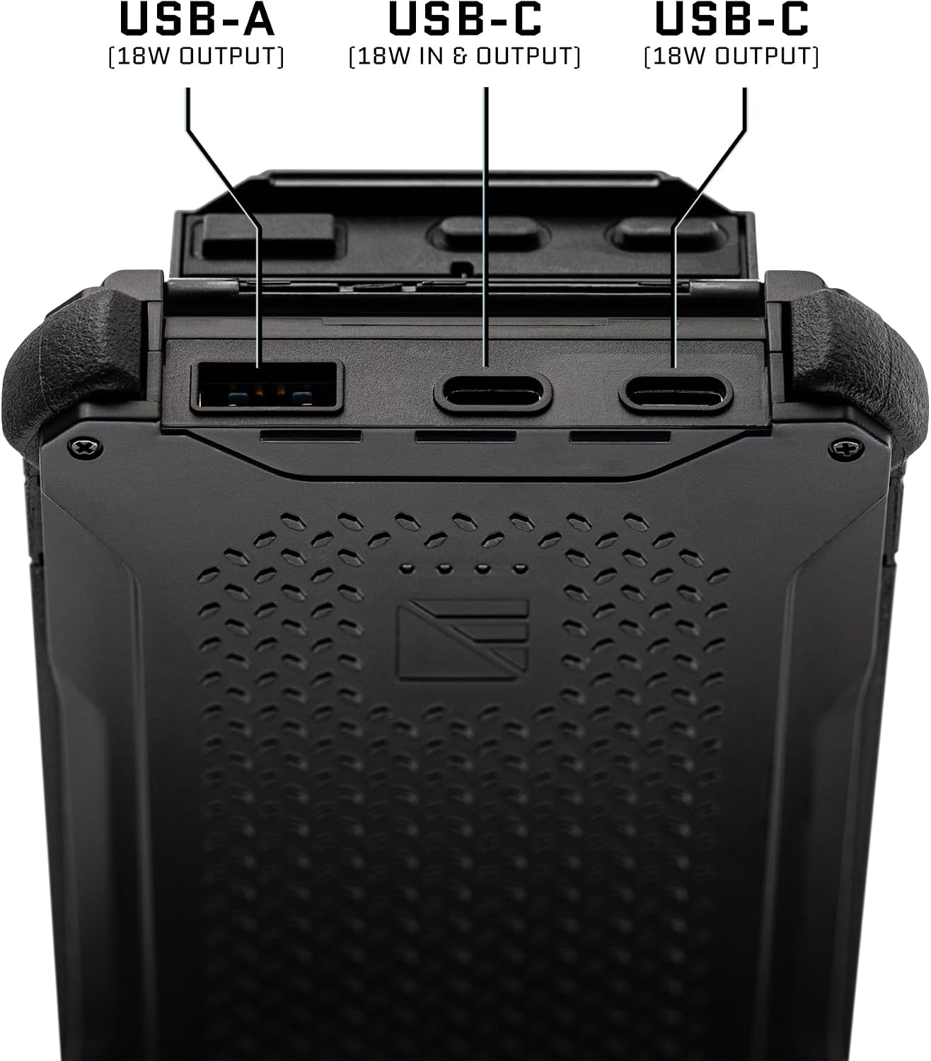 Dark Energy Poseidon Pro 10,000 mAh Indestructible Portable Charger Power Bank with Spectre 56W Folding Solar Panel - Complete Off-Grid Solar Power Generator for Camping and Emergency Backup Power - Image 4