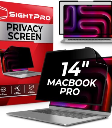 SightPro 14 Inch Privacy Screen for MacBook Pro(2021-2026, M1-M5) Monitor - Removable Laptop Privacy Filter Shield and Protector